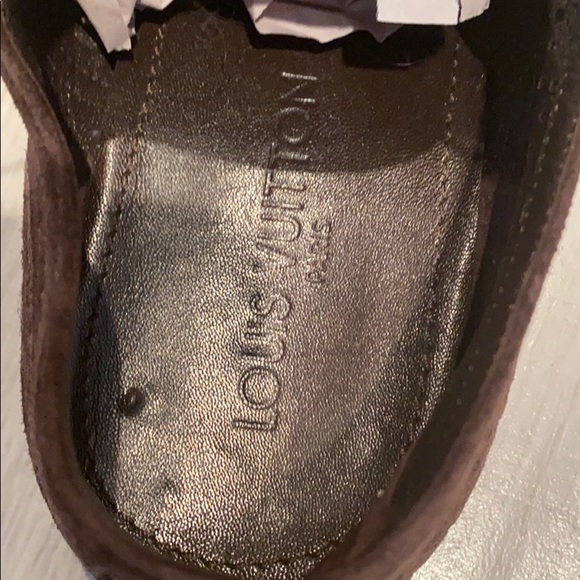 Men’s Louis Vuitton Brown Suede Saddle Shoe Sz 8 - Picture 4 of 6